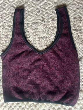 Una Pluma Cropped Tank Top Women Small Organic Cotton Stretch Fitted